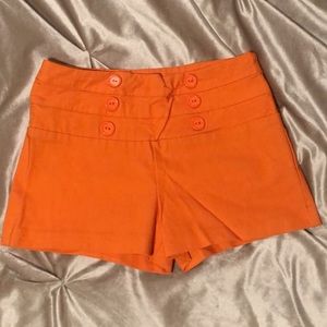 Orange stretch shorts!